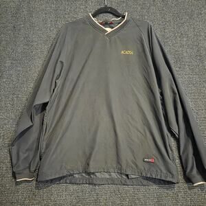 Abacus Sportswear Black V-Neck Golf Windshirt Pullover Acadia Windbreaker XL